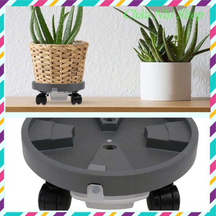 Đế kê chậu hoa cây cảnh nhựa ABS, có bánh xe di chuyển, có khay hứng nước