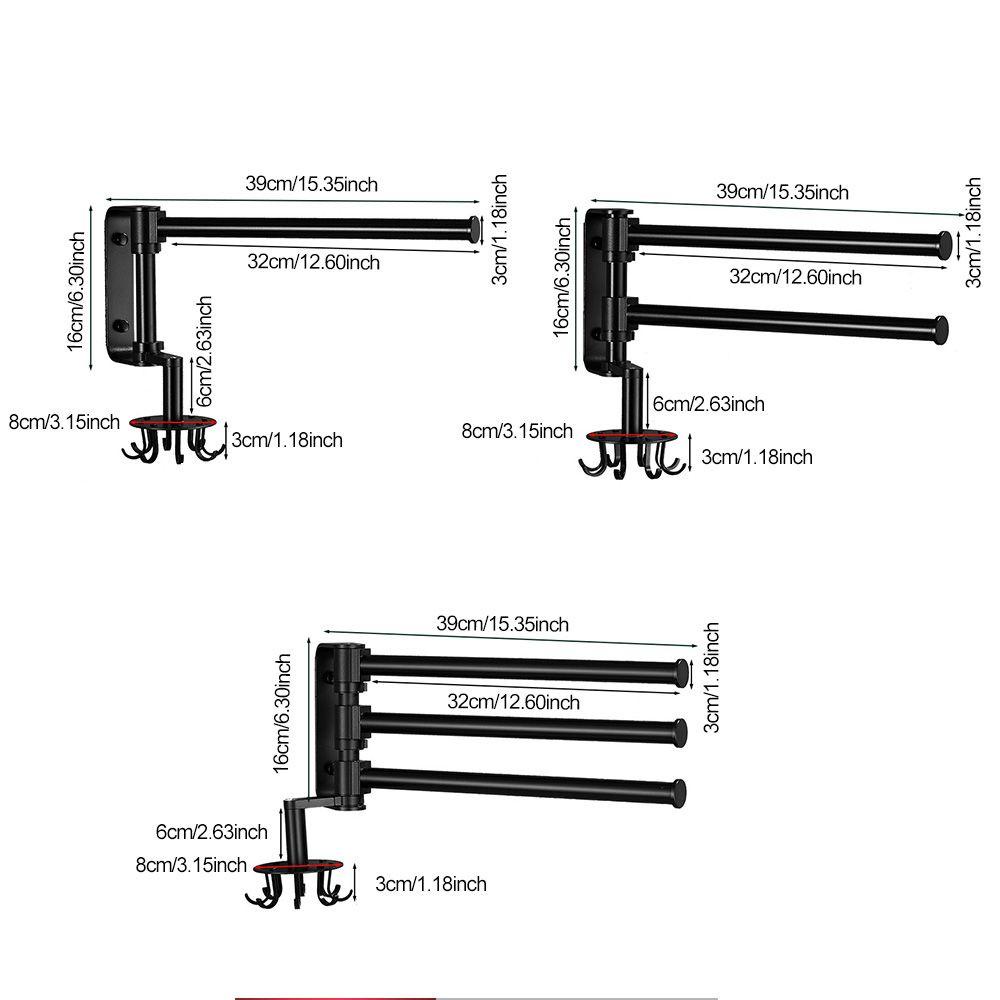 YNATURAL Giá Đỡ Treo Khăn Tắm 1 / 2 / 3 Móc