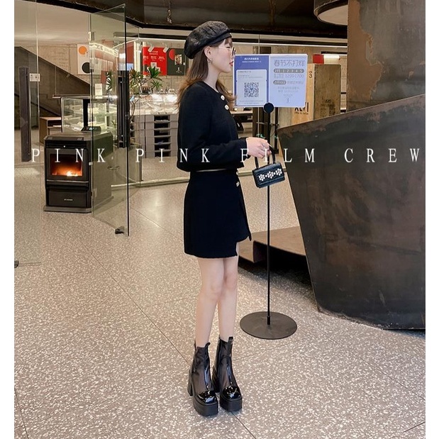 Giày Bốt Martin Cao Gót Vải Lưới Mỏng Thoáng Khí Thời Trang Xuân Hè 2022