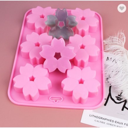 Khuôn Sô cô la 3D silicone hình hoa Anh Đào