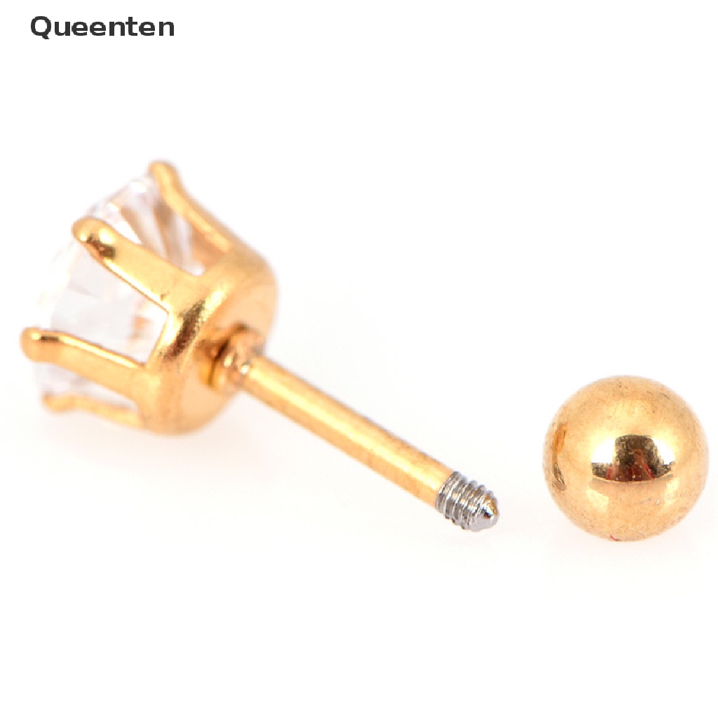 1 Cặp Khuyên Tai Thép Titan Xỏ Sụn Tai