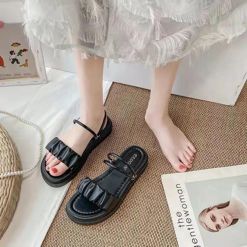 Sandal đế bằng thời trang cao cấp mới dành cho nữ