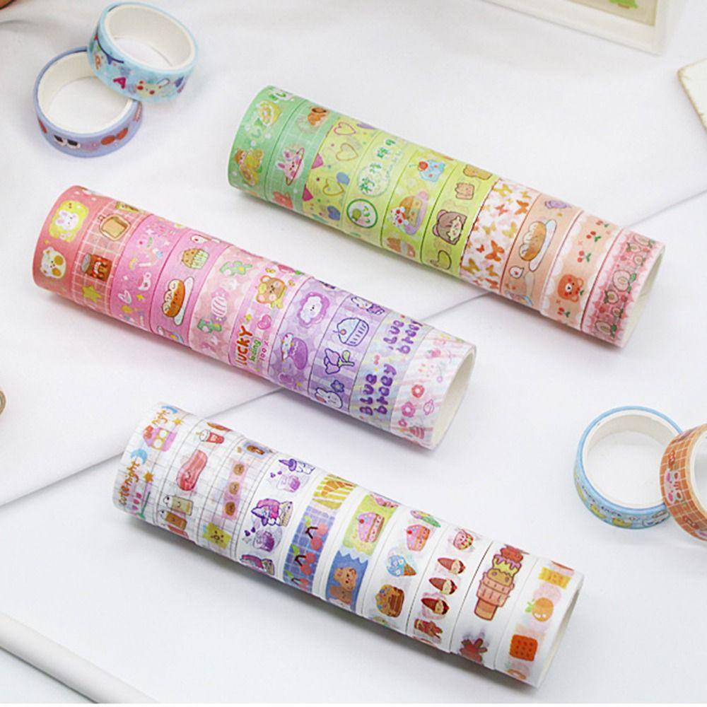 Bộ 60 Cuộn Băng Keo Washi Họa Tiết Hoạt Hình Dễ Thương Dùng Trang Trí Sổ Tay DIY