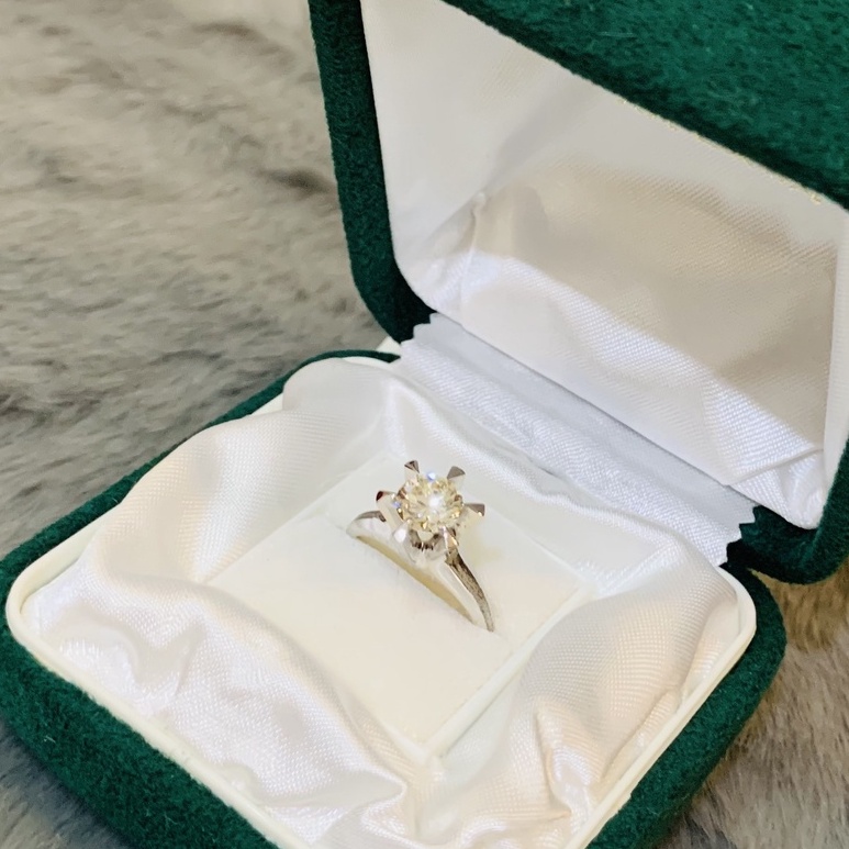 N37. Nhẫn đính đ.á sang trọng thanh lịch| Độc lạ | Vintage Necklace|| Si Nhật | Japan | 2HAND | trang sức nhật bản