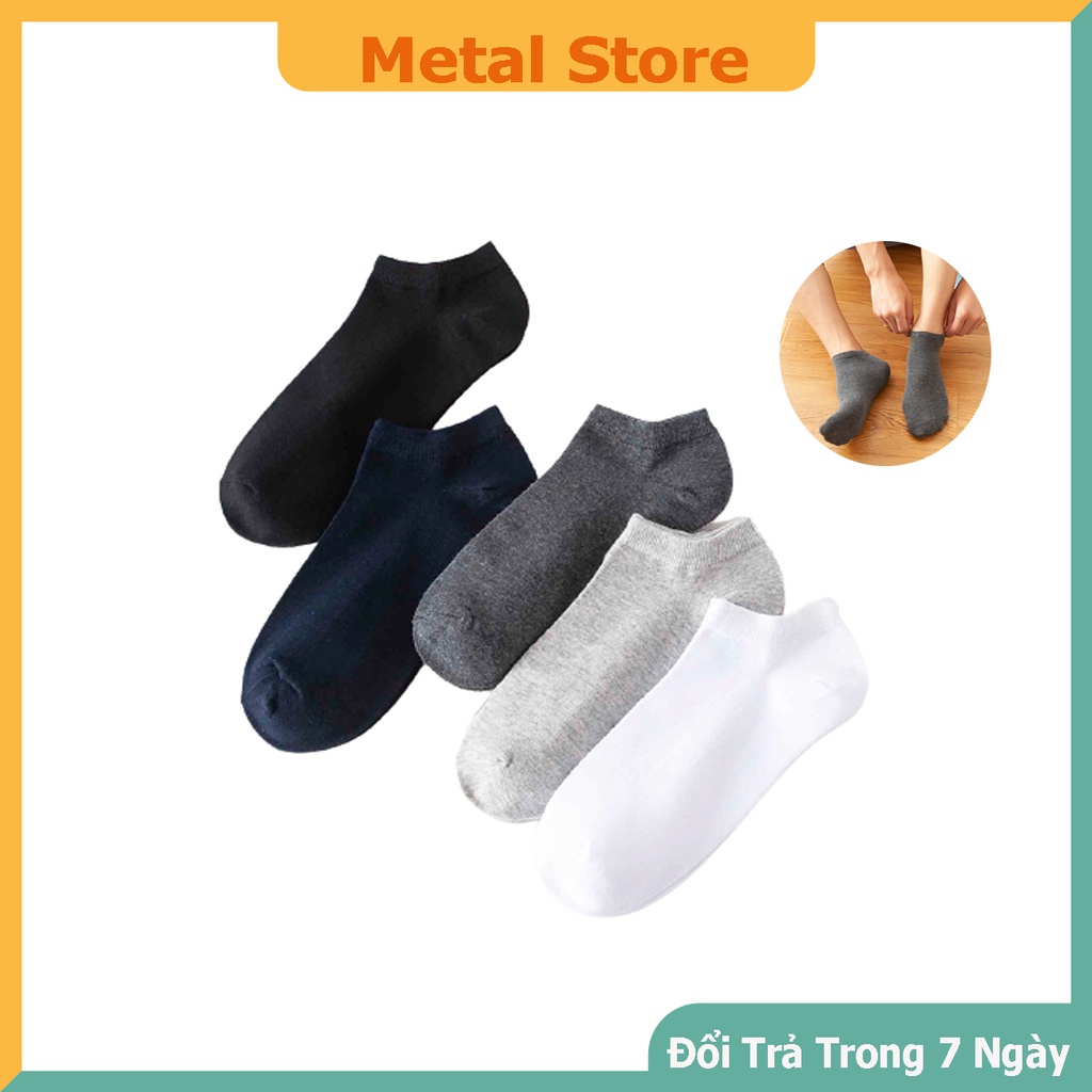 Vớ-Tất Nam Nữ Cổ Ngắn Xám - Trắng - Đen🧦