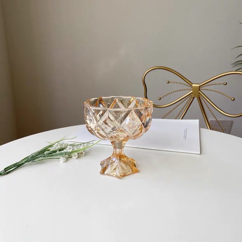 Ly thủy tinh đựng ngũ cốc, sữa chua phong cách Châu Âu