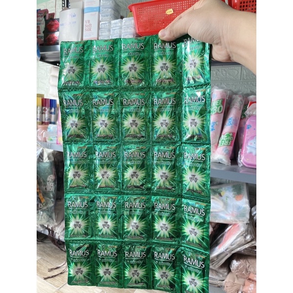 Dây 10 gói dầu gội ramus bạc hà cho nam
