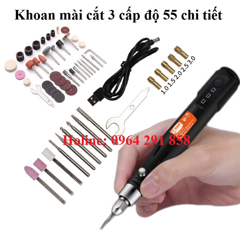 Máy Khoan, Mài, Dũa Mini điều chỉnh 3 cấp độ 30w v682 -40 thiết kế tốt máy khỏe êm khoan đá hay điêu khắc trứng rất ok