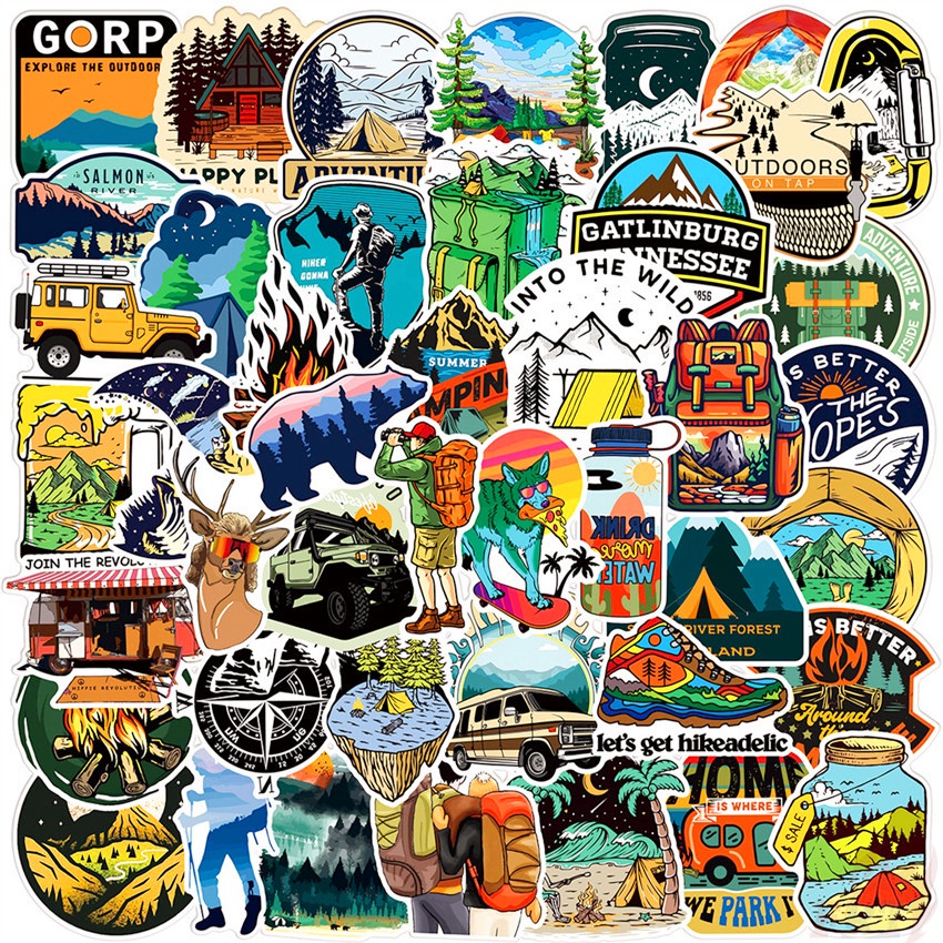 ❉ 05 Sticker Dán Trang Trí Độc Đáo Ấn Tượng ❉ Bộ 50 Miếng Dán Chống Thấm Nước Họa Tiết Thời Trang Dùng Trang Trí