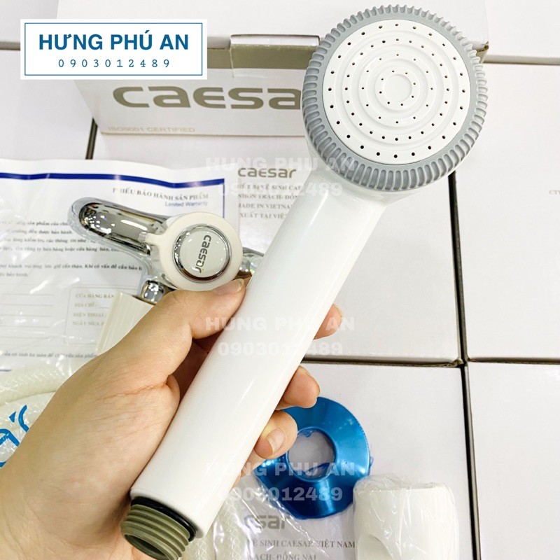 Vòi sen gắn tường + tay sen Caesar S038CP (chính hãng)