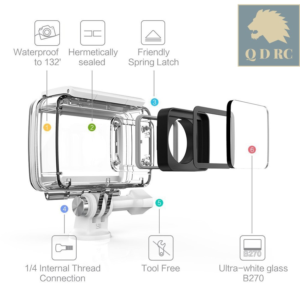 Bộ Vỏ Chống Nước Yi Lite / Yi 4K / Yi 4K+ Action Camera Waterproof Case