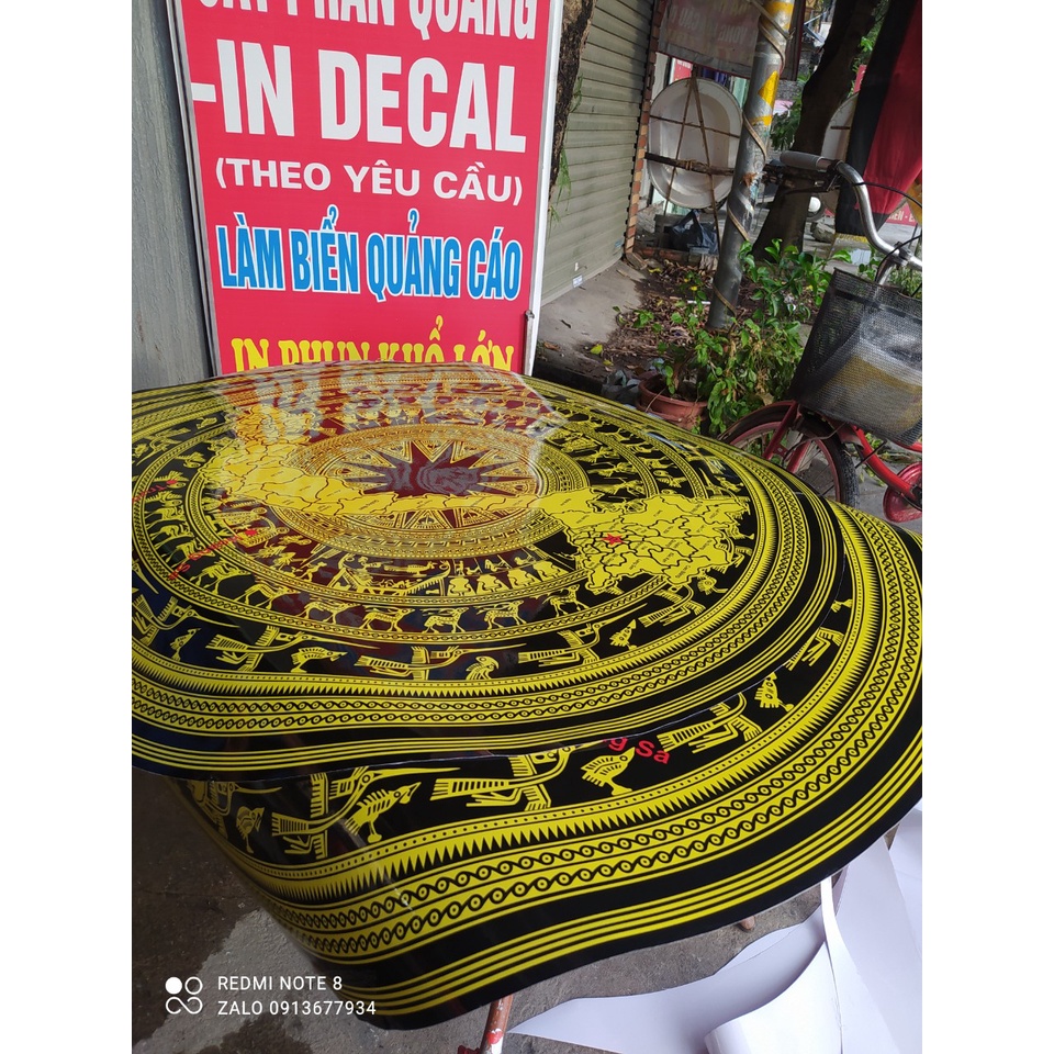 TEM DECAL TRỐNG ĐỒNG dán trang trí nắp cáp pô ,tem dán trang trí xe tải, xe ben