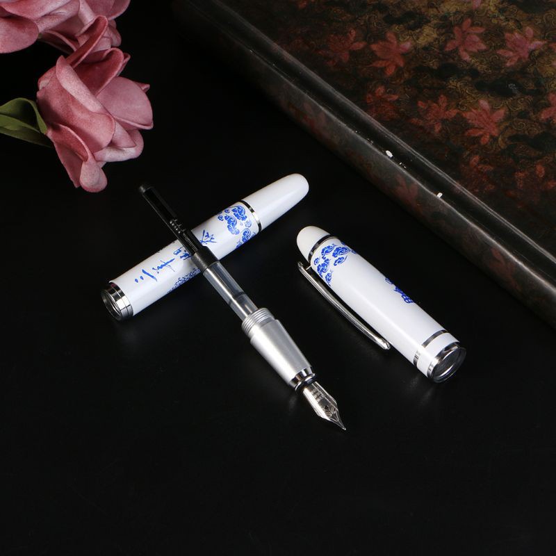 Bút vẽ trang trí gốm sứ trắng đen phong cách trung hoa