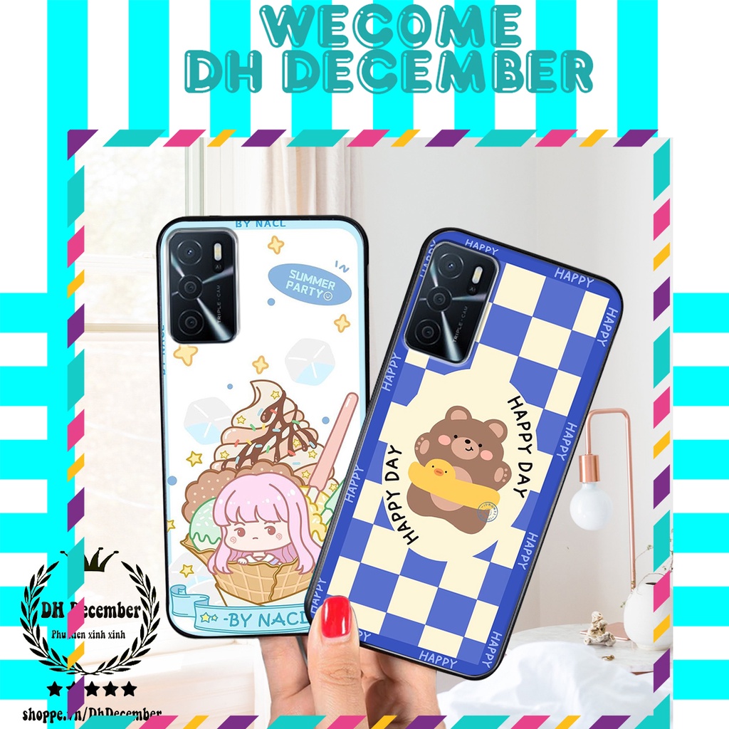 Ốp lưng Oppo A16 in hình 3D GẤU HỒNG-GẤU BEER -CỰC XINH-RẺ