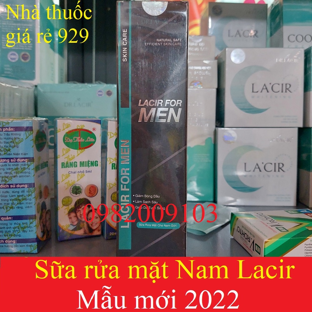 (mẫu mới) Sữa Rửa Mặt Nam Drlacir Dr Lacir For Men,chăm sóc da,Giúp làm sạch da mặt,loại bỏ bã nhờn,se khít lỗ chân lông