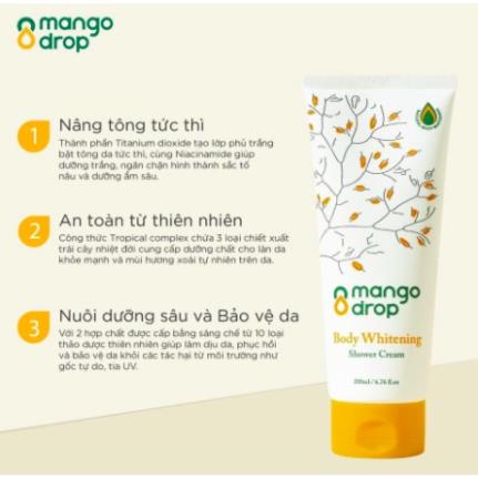 KEM TẮM TRẮNG DA Mango Drop Body Whitening Shower Cream 200ml | Chính hãng