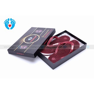 dép massage vinalogi đỏ bordo