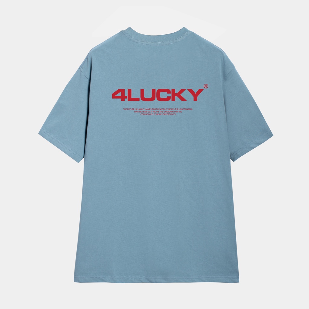 Áo thun trơn unisex 4lucky 6034 - tay lỡ form rộng oversize streetwear