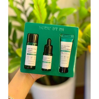 [Date 10/2022]Set mini 3 món  cấp tốc Some By Mi AHA- BHA-PHA 30 Days Miracle Travel Kit