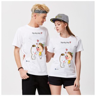 Áo thun cặp nam nữ form rộng in hình Quỳnh Aka- Củ Cải cực đáng iu QAK01 ❤