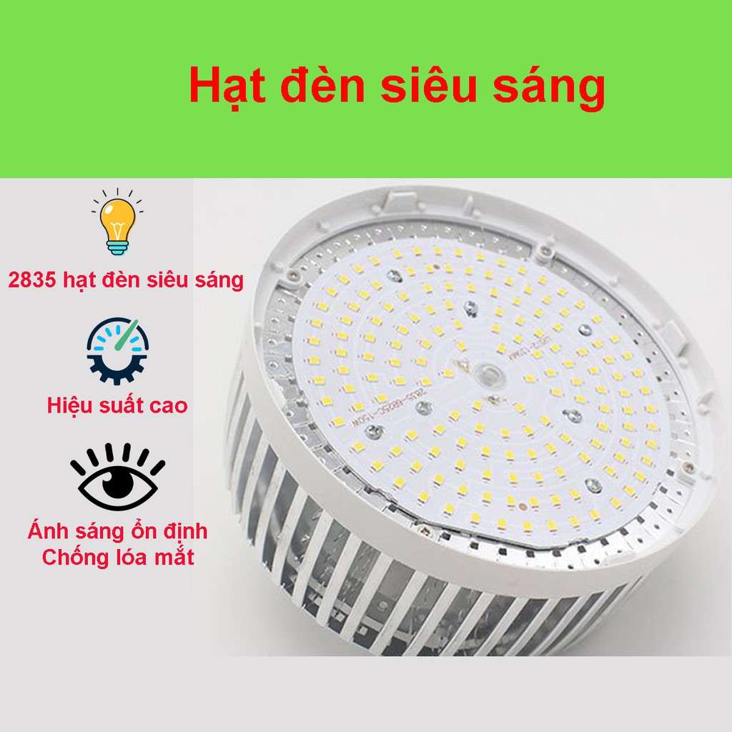 Bóng đèn Led Bulb 50w, 80w, 100w, 150w đủ công suất, đui E27, tản nhiệt nhôm, ánh sáng trắng, dùng cho chụp ảnh, live st