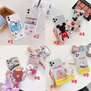 We Bare Bears BT21 Ốp lưng Vivo V20 SE Y20 Y30 Y50 Soft Case Cover Mickey Brown Bear Cony Rabbit Vivo V20 Phone Case Vivo V20 Shockproof Cover Line friends