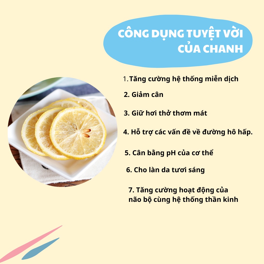 Chanh sấy lạnh thái lát đẹp 250gr - Giảm cân, giữ dáng, đẹp da