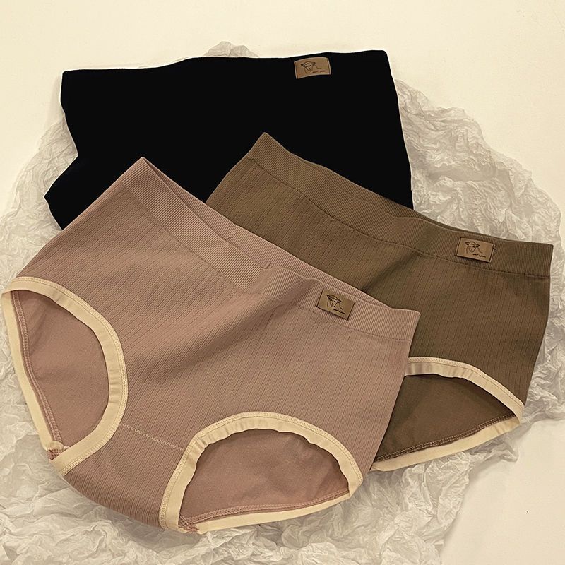 [Độ Co Giãn Cao] Quần Lót Cotton Màu Trơn Thoáng Khí Gợi Cảm Lưng Vừa Size Lớn Phong Cách Mới Cho Nữ Sinh