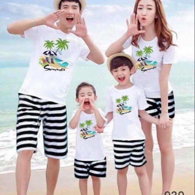 áo đi biển 2023 áo đi biển nam đẹp áo gia đình đi biển chất cotton mịn mát