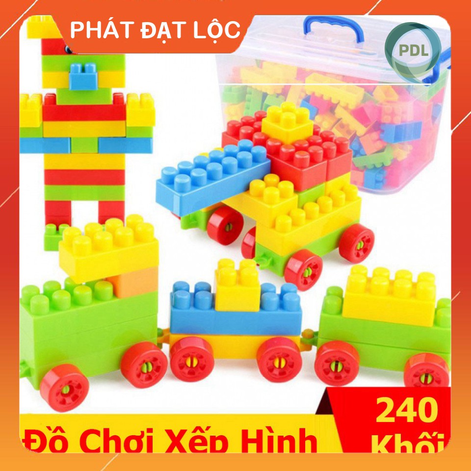 [HCM] Hộp đồ chơi lắp ráp đa dạng đa màu sắc - Phát Đạt Lộc - hộp 240 khối, tăng tính sáng tạo cho trẻ em -Phát Đạt Lộc