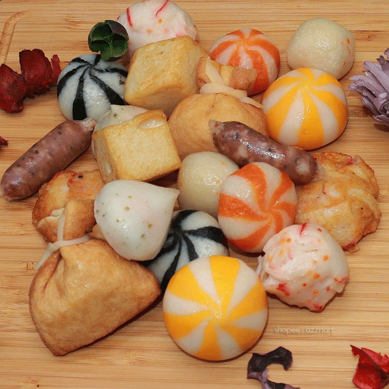 Viên Bánh Bao Hải Sản Nhím Biển Nhân Trứng Cá Nhúng Thả Lẩu Malaysia 500g