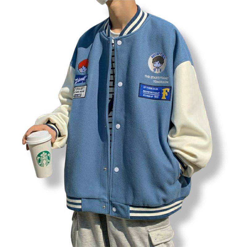 Áo Khoác Nỉ BOMBER PE Unisex Cúc Bấm ETP Mẫu Mới Bao HOT - ĐĂNG QUANG FASHION