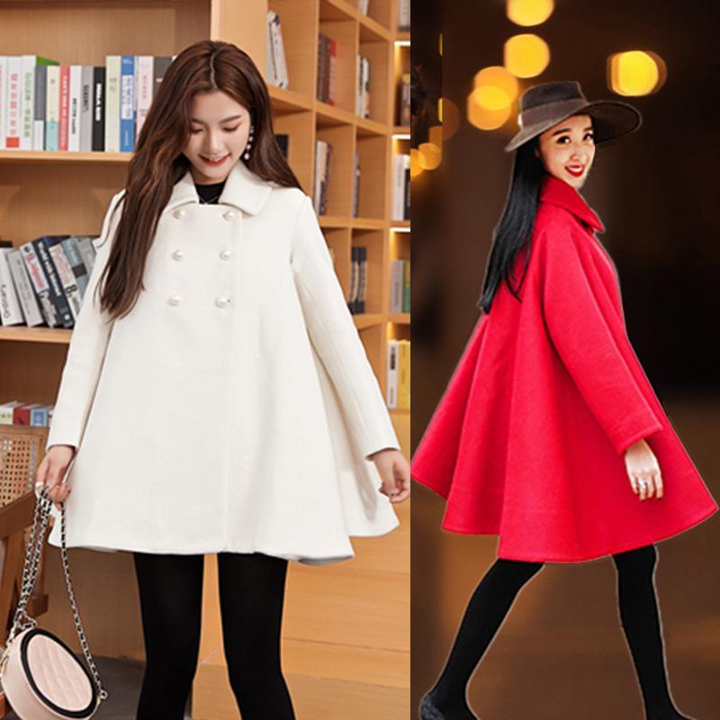 Quần Áo Nữ S-3xl Plus Size💖💖Đồ Dùng Xuân Thu Đông💜Áo Khoác Len Dáng Chữ A Phong Cách Hàn Quốc Dành Cho Nữ | BigBuy360 - bigbuy360.vn