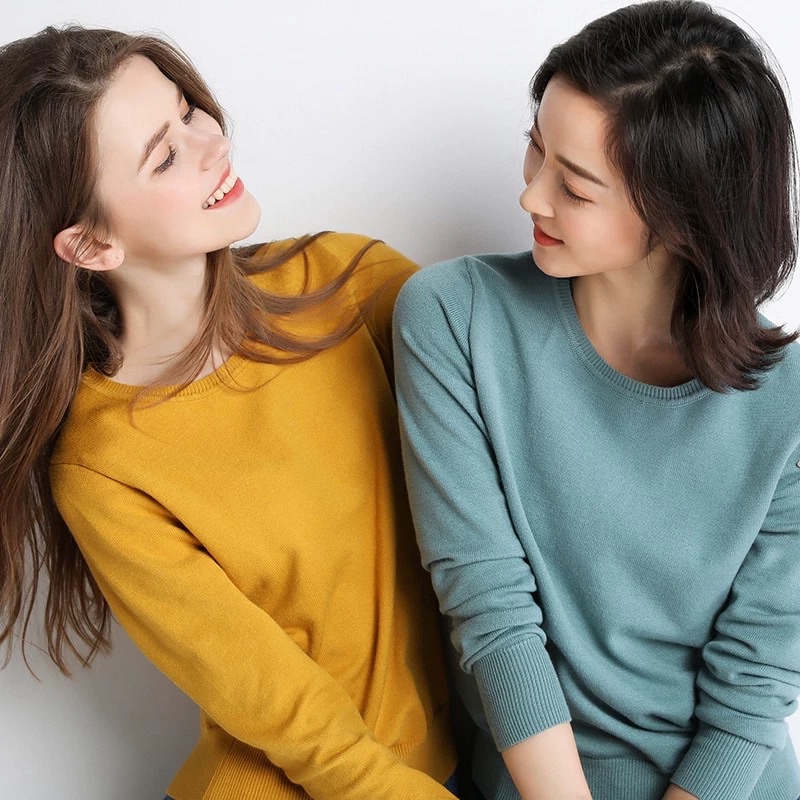 Áo len nữ cổ tròn FREDY  dài tay giữ ấm, chất mềm mịn, co giãn cực tốt A120 | BigBuy360 - bigbuy360.vn