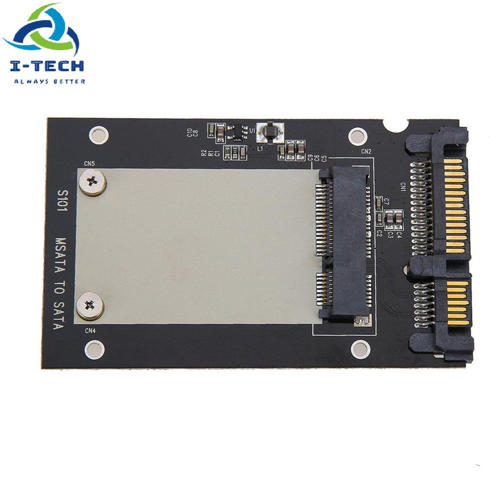 ⚡Khuyến mại⚡S101 Solid state drive transfer box mSATA to SATA III 2.5 inch SSD aluminum hard disk box SSD adapter card