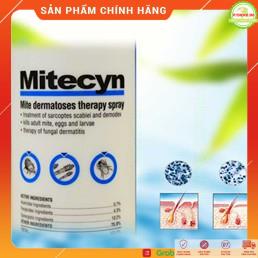 Alkin Mitecyn 50ml 🏷️FREESHIP🏷️ chữa viêm da có mủ-mẩn đỏ-nấm ghẻ-ngứa-demodex cho chó mèo - Chai 50ml - Chính hãng Anh