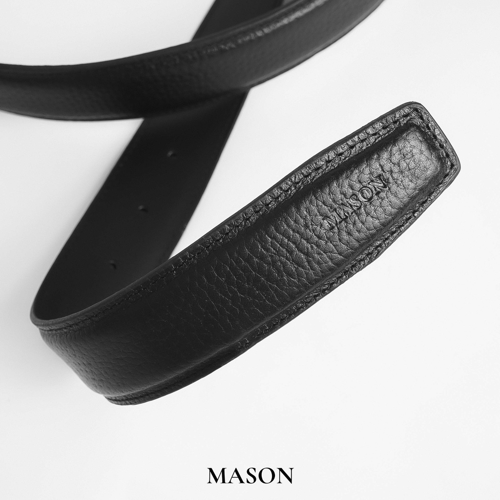 Thắt lưng nam da bò thật cao cấp vân milk thương hiệu MASON - M21