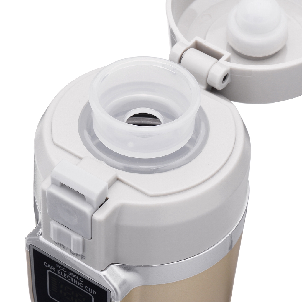 12V / 24V 350ml Smart Car Adjustable Temperature Kettle Cup Car Auto Electric Heating Cup Boil Cup