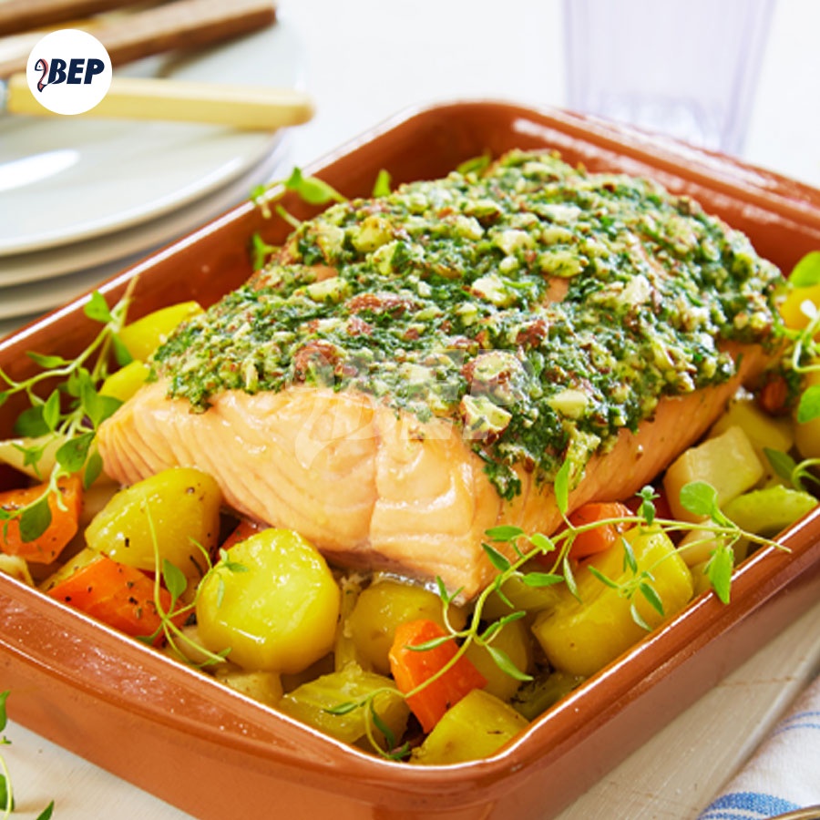 Cá hồi đông lạnh cắt miếng Blue 200g