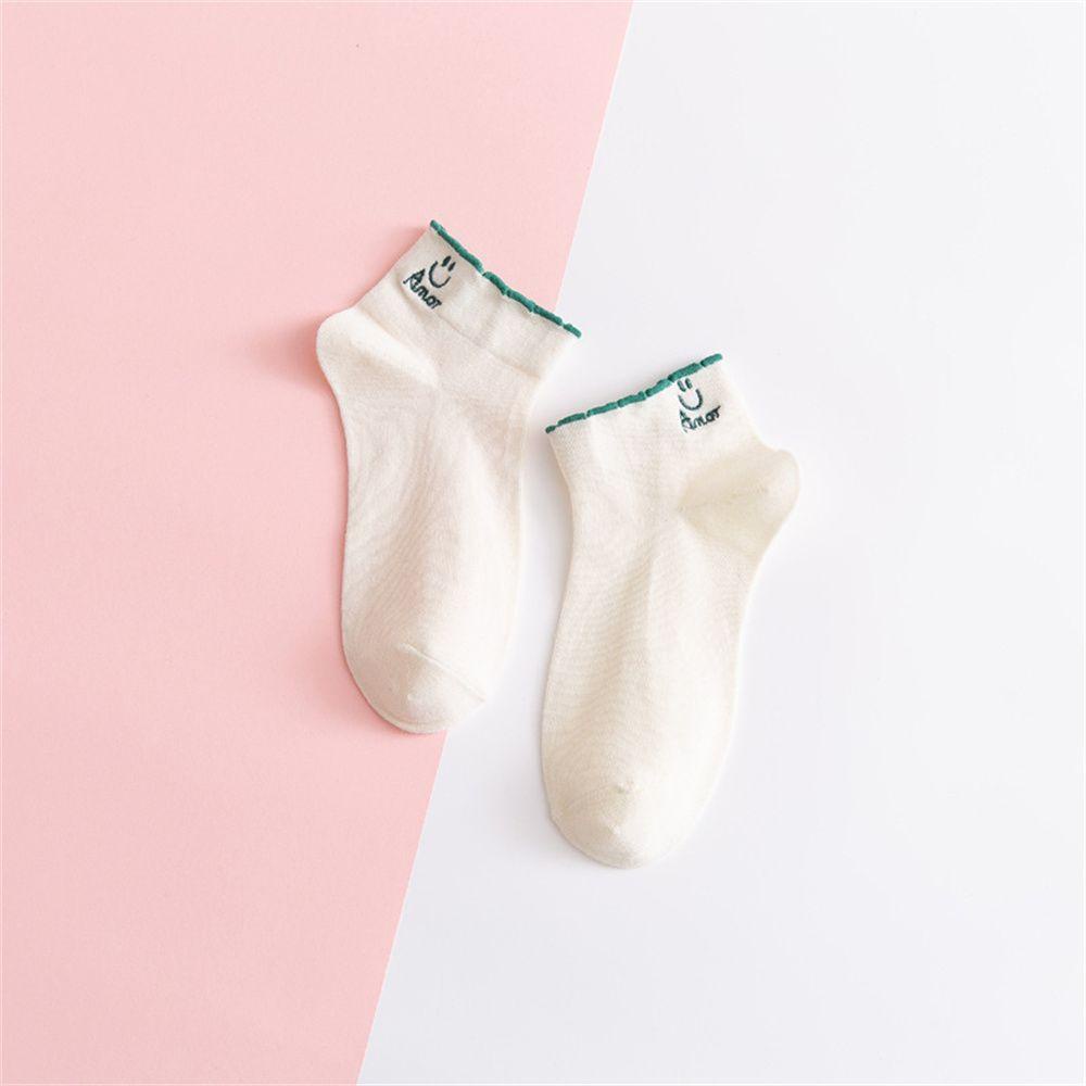 MELODG Vớ Nữ Mềm Thấm Hút Mồ Hôi In Hình Dễ Thương