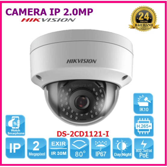 Camera IP Dome hồng ngoại 2.0 Megapixel HIKVISION DS-2CD1121-I