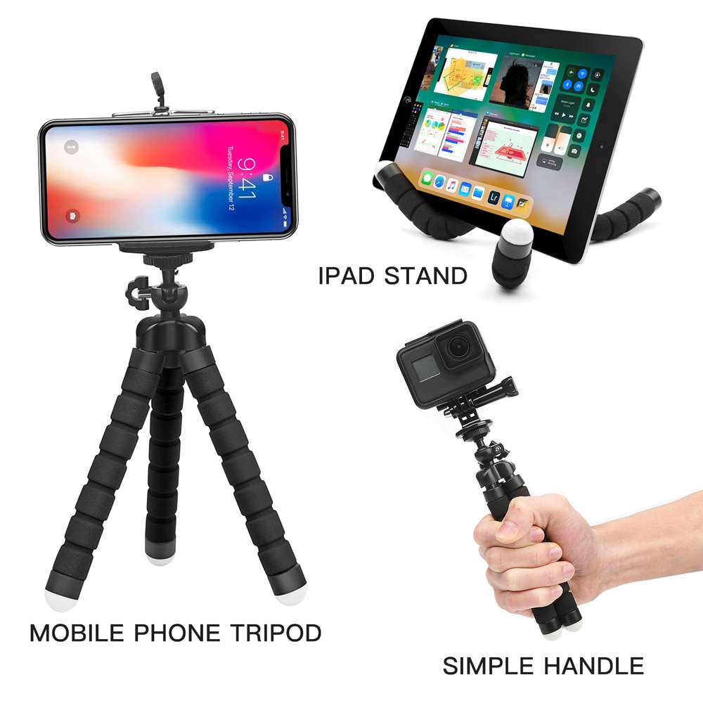 Chân Tripod Mini Linh Hoạt Cho Iphone Samsung Xiaomi Huawei Mobile Gopro 8 7 5