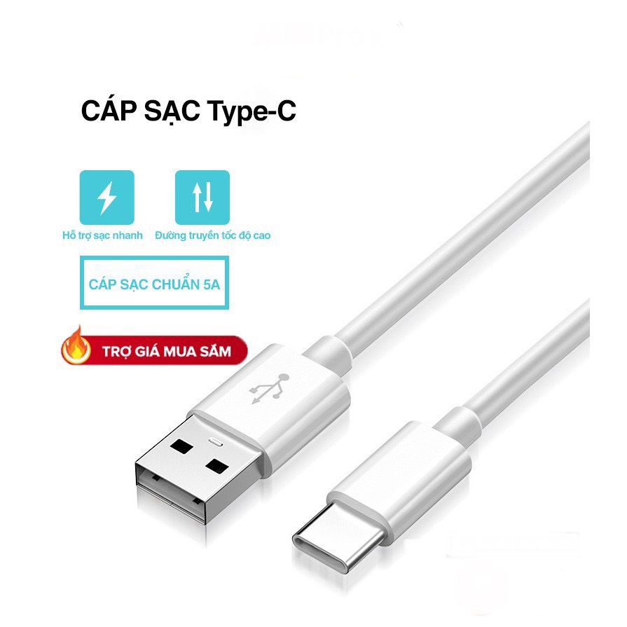 Cáp sạc nhanh Oppo 3A chân TypeC