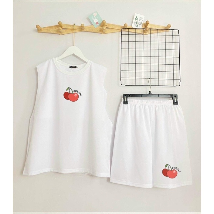 Bộ tanktop quả dâu Tây TC11