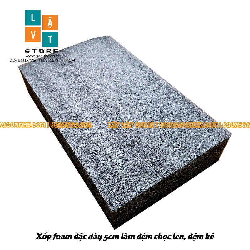 Miếng xốp foam đen đặc làm đệm chọc len, châm cứu, giữ kim - Có 2 kích thước