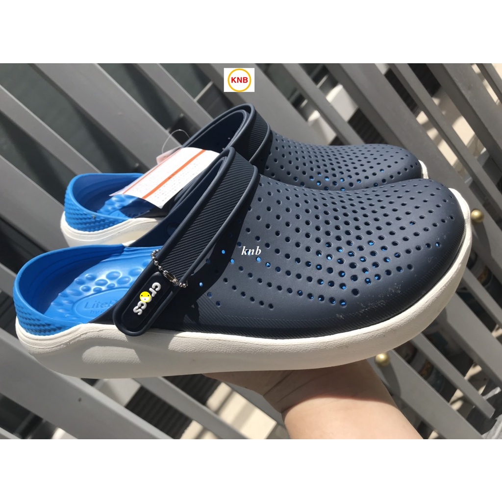 Dép sục Cross nam nữ unisex màu xanh navy/ xanh dương lượn sóng cao đi mưa full box đủ màu và full size 35 đến 45