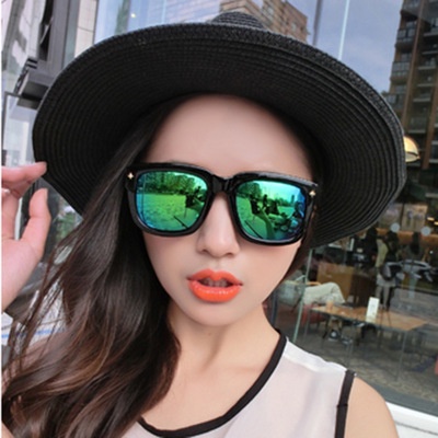 Kính râm màu đen dáng vuông lớn UV400 đeo khi lái xe đạp thời trang cho nam và nữ