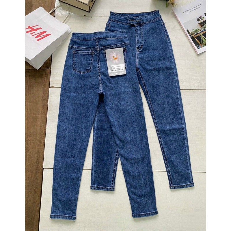 quần jean skinny cạp cao 2 khuy