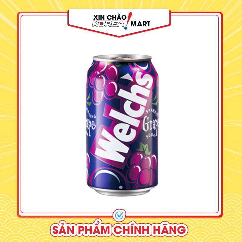 Nước ngọt vị nho Welchs Hàn Quốc 355ML Xin Chào Korea Mart