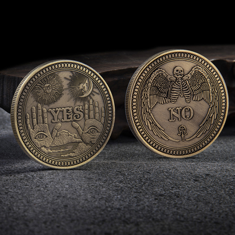 Đồng Xu In Chữ Yes / No Uija Phong Cách Ma Mị Chính Hãng